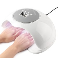 72W High Power Nail Art Machine Quick Dry Induction Two-Hand Nail Lamp UV Dual Light Source LED Dryer